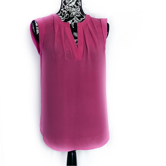J. Crew Womens Top Sleeveless Deep Plunge Pullover Blouse Size 2 Pink-Fuchsia - Picture 3 of 10